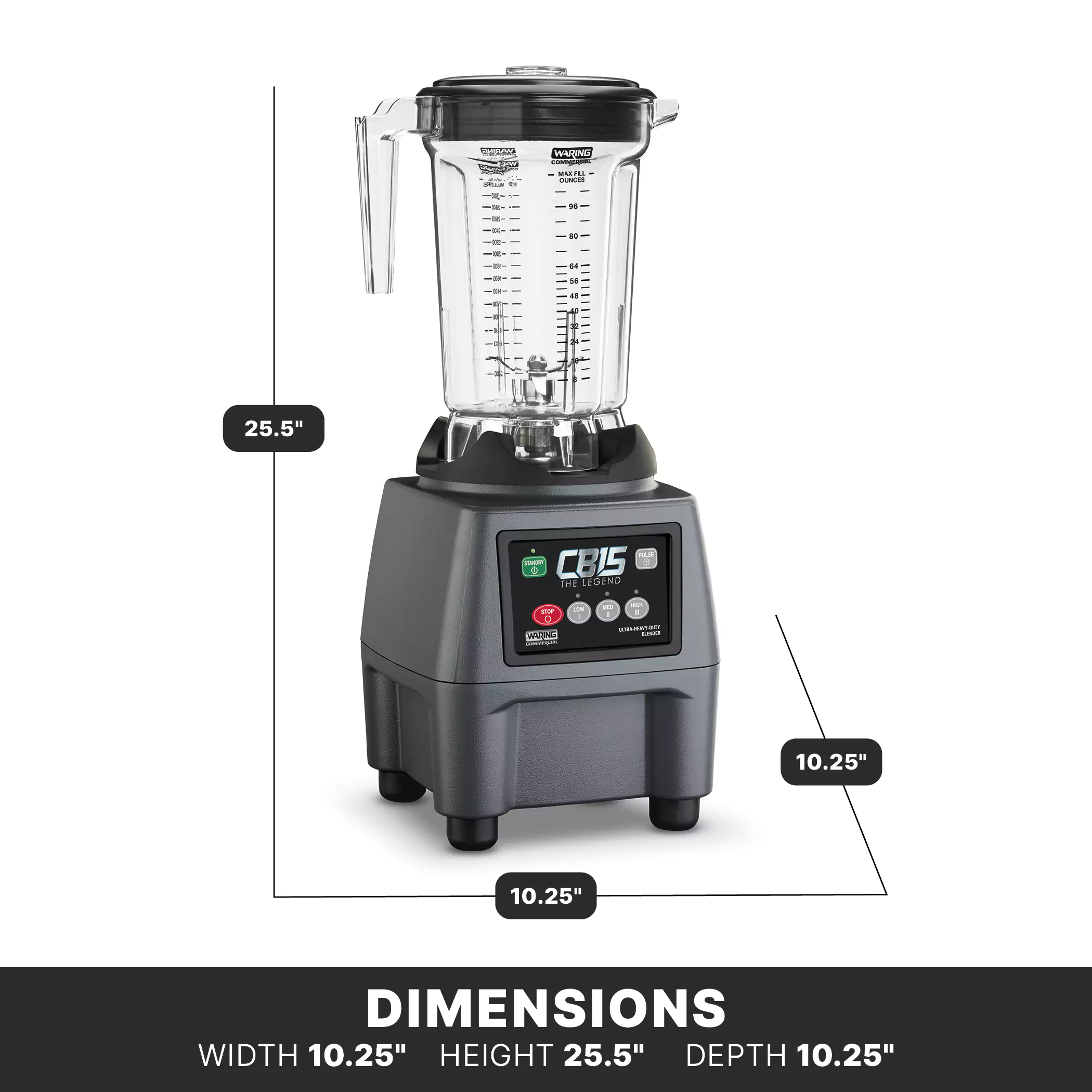 The Legend One-Gallon Food Blender with Copolyester Container